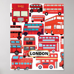 London Buses-Quaint en functioneel poster