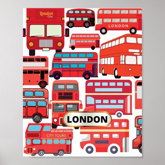 London Buses-Quaint en functioneel poster (Voorkant)