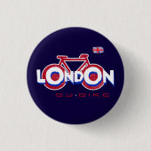 London by-bike ronde button 3,2 cm (Voorkant)