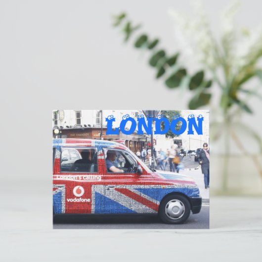 London Cab Briefkaart (Staand voorkant)