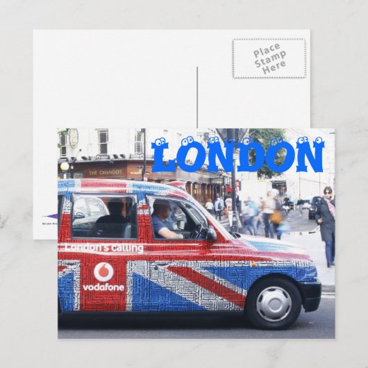 London Cab Briefkaart (Voorkant / Achterkant)