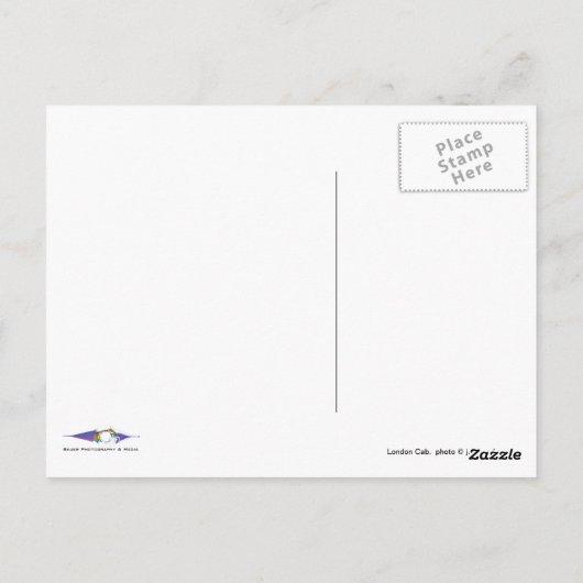 London Cab Briefkaart (Achterkant)