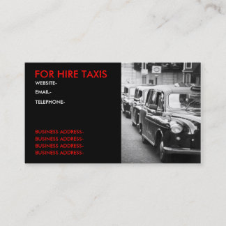 London cabbies visitekaartje
