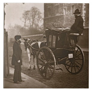 London Cabmen uit 'Street Life in London', 1877- Tegeltje