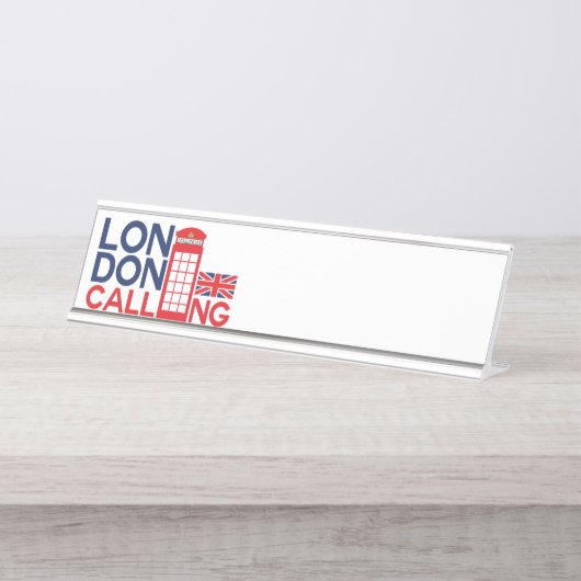 London Calling Bureau Naambordje (Voorkant)