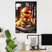 London Calling Burger 24x36 Poster (Thuiskantoor)