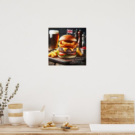 London Calling Burger Poster (Keuken)
