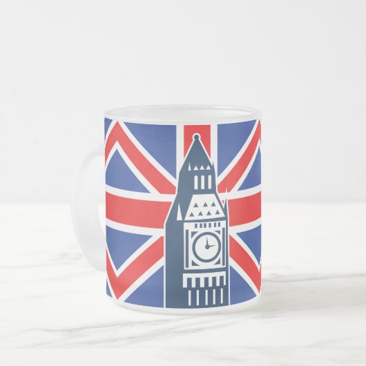 London Calling Matglas Koffiemok (Voorkant links)