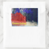 London Calling Rechthoekige Sticker (Tas)