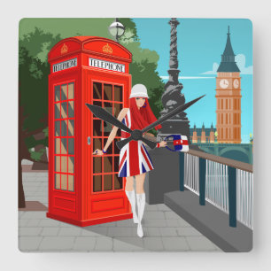 London Calling Vierkante Klok
