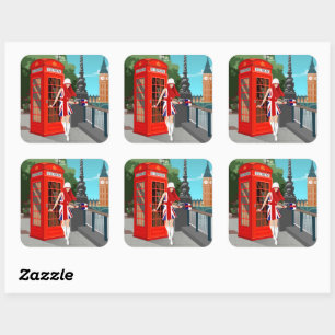 London Calling Vierkante Sticker