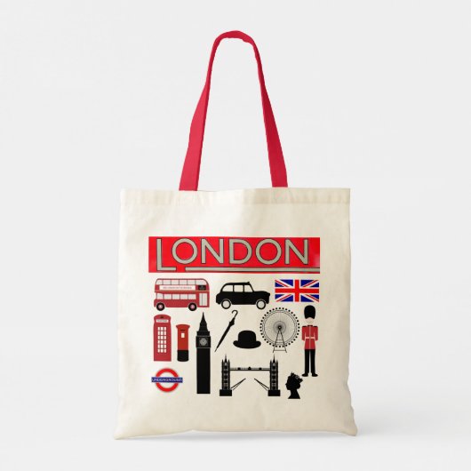 London Canvas tas (Achterkant)