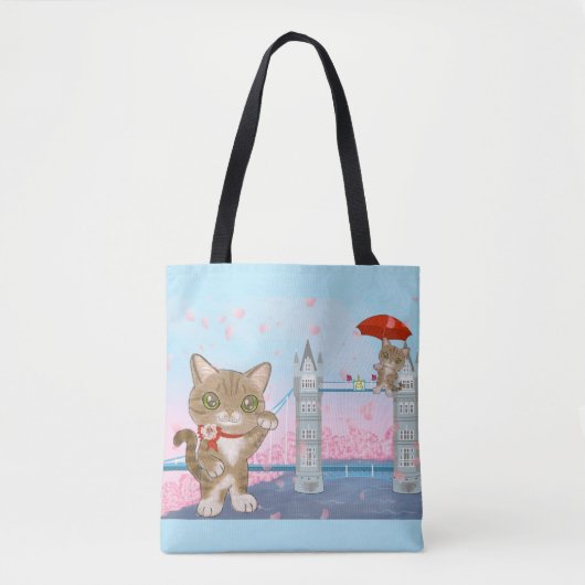 London Cat Tote Bag (Voorkant)