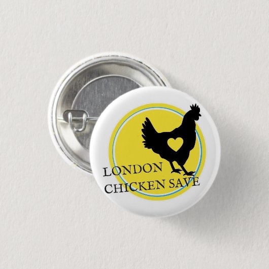LONDON CHICKEN SAVE LOGO BUTTON (Voorkant /achterkant)