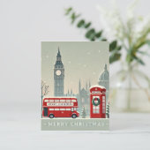 London Christmas | Big Ben & Feestelijk Londen Briefkaart (Staand voorkant)