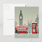 London Christmas | Big Ben & Feestelijk Londen Briefkaart (Voorkant / Achterkant)