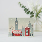 London Christmas | Big Ben & Feestelijk Londen Feestdagenkaart (Staand voorkant)