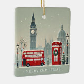 London Christmas | Big Ben & Feestelijk Londen Keramisch Ornament (Rechts)