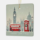 London Christmas | Big Ben & Feestelijk Londen Keramisch Ornament (Links)