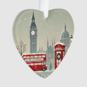 London Christmas | Big Ben & Feestelijk Londen Ornament (voorkant)