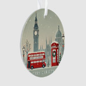 London Christmas | Big Ben & Feestelijk Londen Ornament (voorkant)
