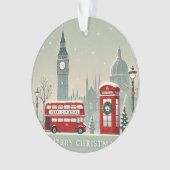London Christmas | Big Ben & Feestelijk Londen Ornament (voorkant)