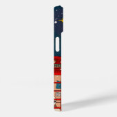 London Christmas Night Cityscape Retro-geïnspireer Case-Mate iPhone Case (Achterkant / Rechts)