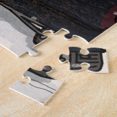 London Christmas Night Cityscape Retro-geïnspireer Legpuzzel (Zijkant)