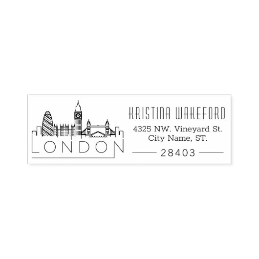 London City | Aangepast zelfinkend stempel voor ad (Design)