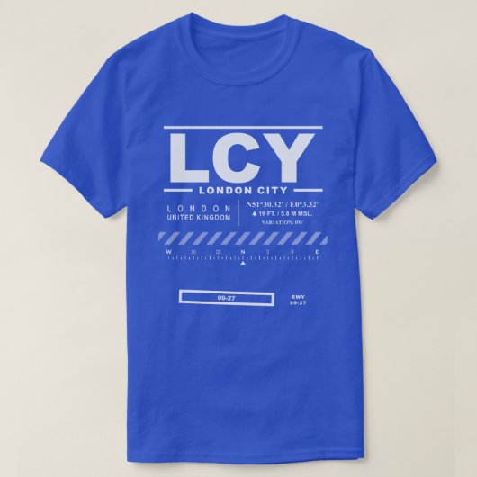 London City Airport LCY T-shirt (Design voorkant)