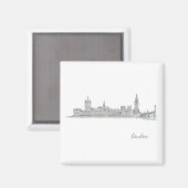 London City Big Ben Architecture Landscape Magnet (Voorkant / Achterkant)