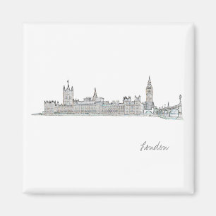 London City Big Ben Architecture Landscape Magnet