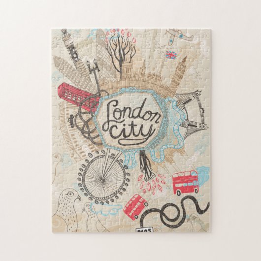 London City Doodle Art Legpuzzel (Verticaal)