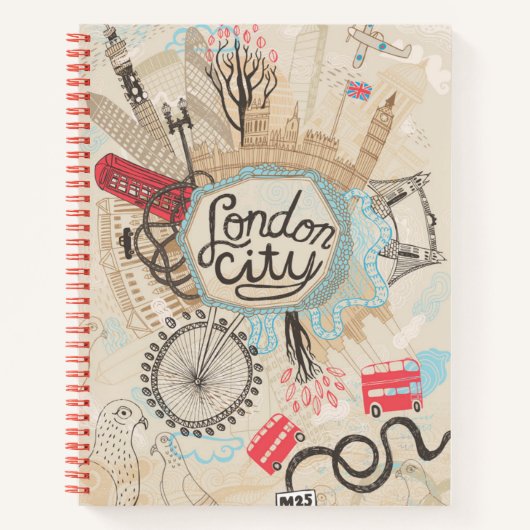 London City Doodle Art Notitieboek (Voorkant)