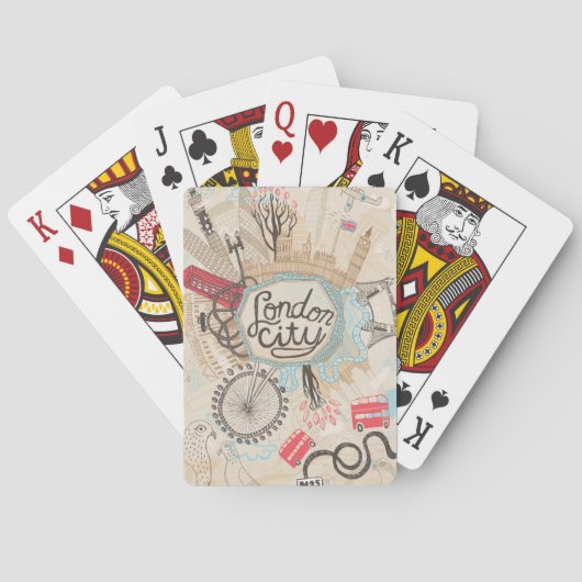 London City Doodle Art Pokerkaarten (Achterkant)