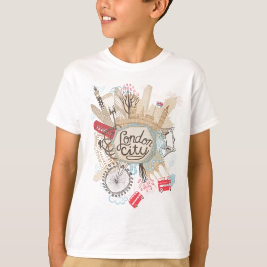 London City Doodle Art T-shirt (Voorkant)