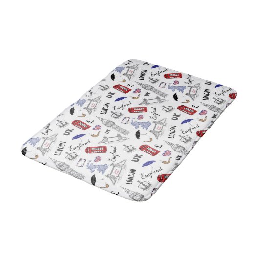 London City Doodles Pattern Badmat (Gekanteld)