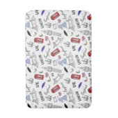 London City Doodles Pattern Badmat (Voorkant Verticaal)