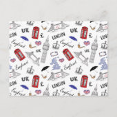 London City Doodles Pattern Briefkaart (Voorkant)