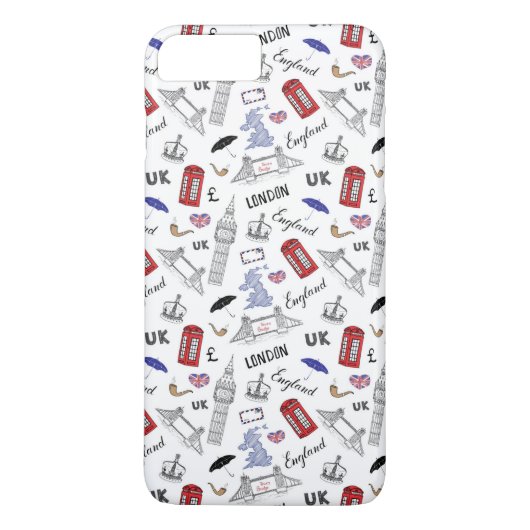 London City Doodles Pattern Case-Mate iPhone Case (Achterkant)