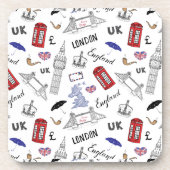 London City Doodles Pattern Drankjes Onderzetter (Voorkant)