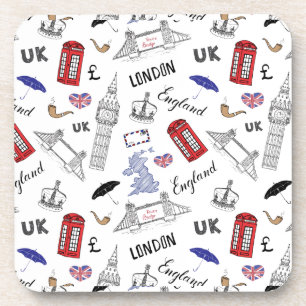 London City Doodles Pattern Drankjes Onderzetter