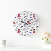 London City Doodles Pattern Grote Klok (Huis)