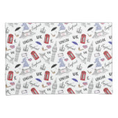 London City Doodles Pattern Kussensloop (Voorkant-Rechts)