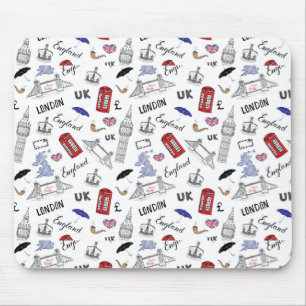 London City Doodles Pattern Muismat