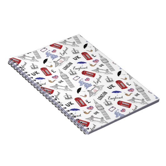 London City Doodles Pattern Notitieboek (Rechterzijde)