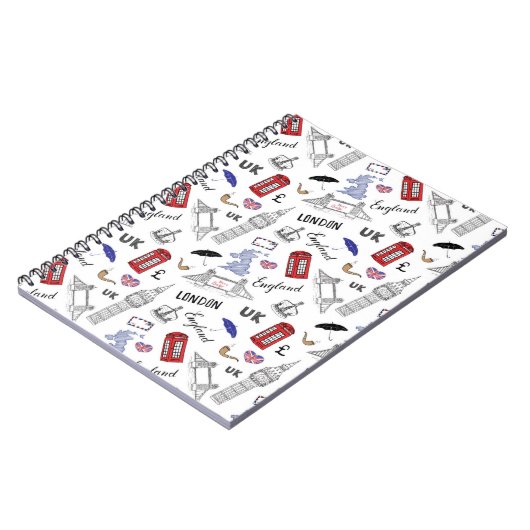 London City Doodles Pattern Notitieboek (Linkerzijde)