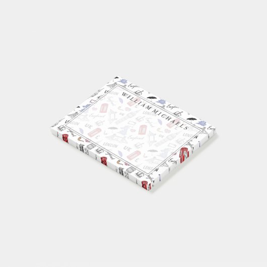 London City Doodles Pattern Post-it® Notes (Schuin)
