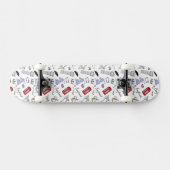 London City Doodles Pattern Skateboard (Horizontaal)