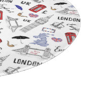 London City Doodles Pattern Snijplank (Hoek)